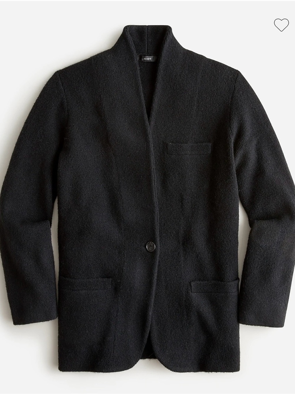 J Crew Cocoon Sweater Blazer, Black, Size S, NWOT